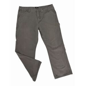 DieHard Canvas Carpenter Pants Jeans Mens 40x30 Gray Relaxed Straight Workwear